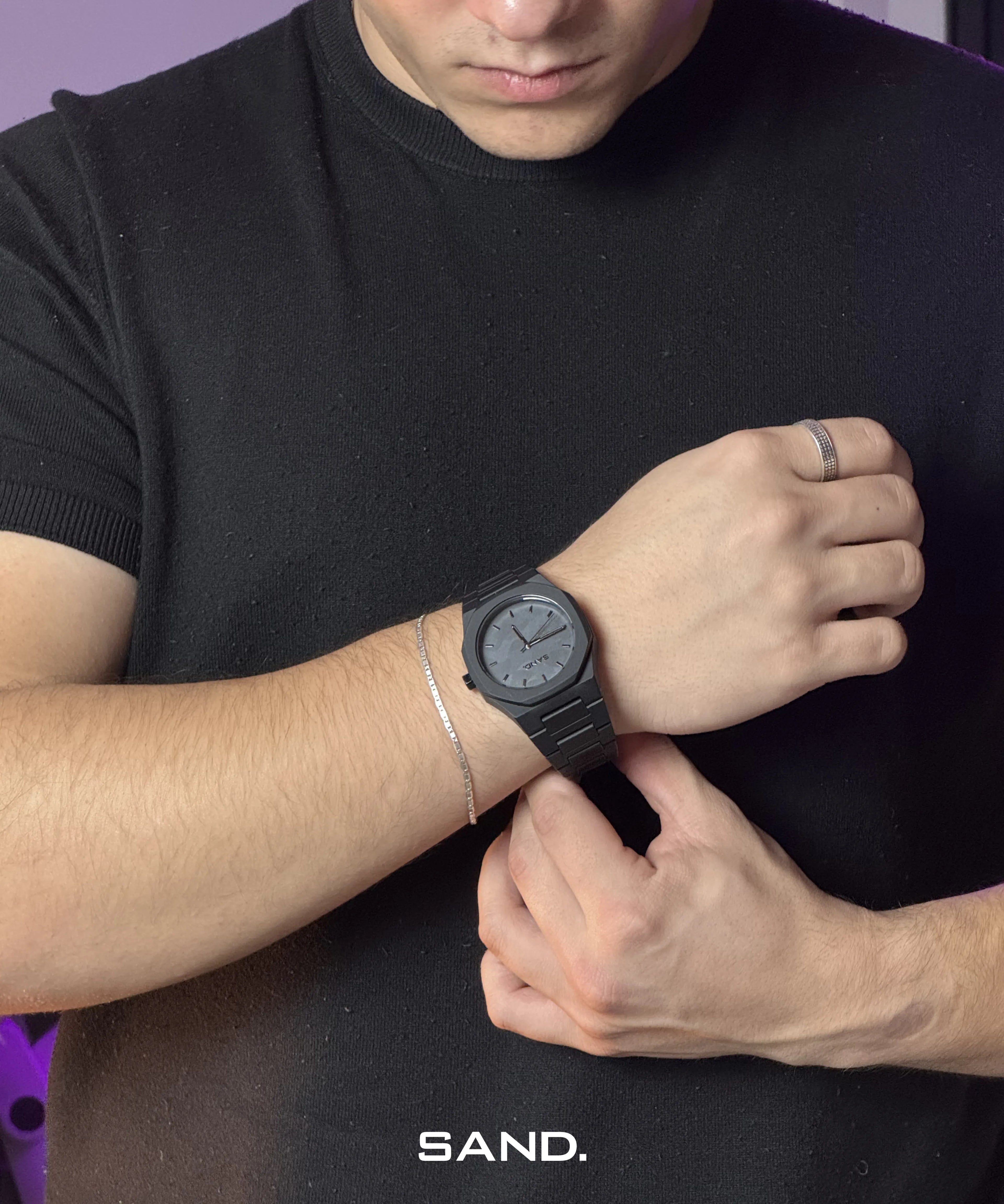 Relógio Sand Polycarbon Black