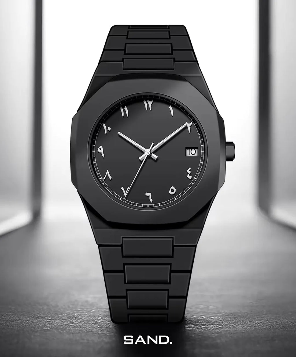 Relógio-Nautilus-Black-Arabic-Sand