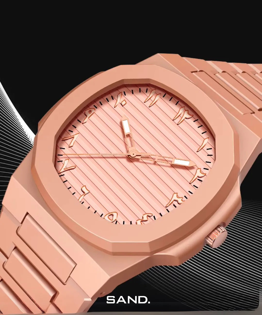 Relógio-Nautilus-Pink-Arabic-Sand