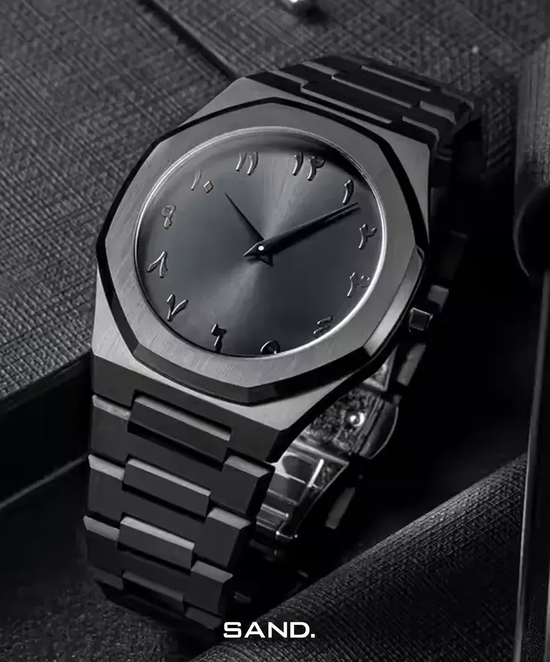Relógio-Polycarbon-Arabic-Black-Sand