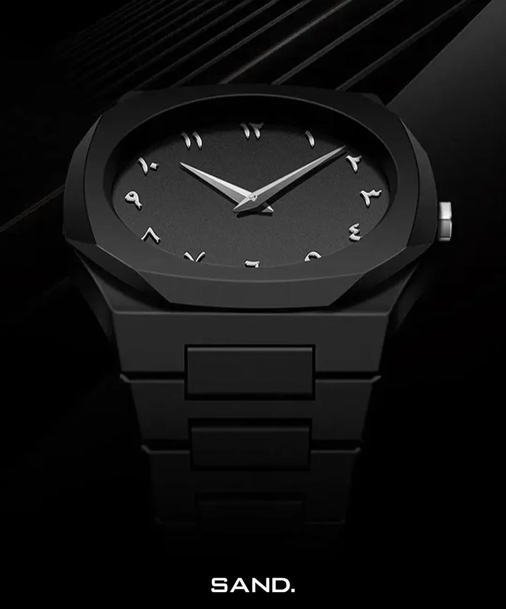 Relógio-Polycarbon-Date-Arabic-Sand