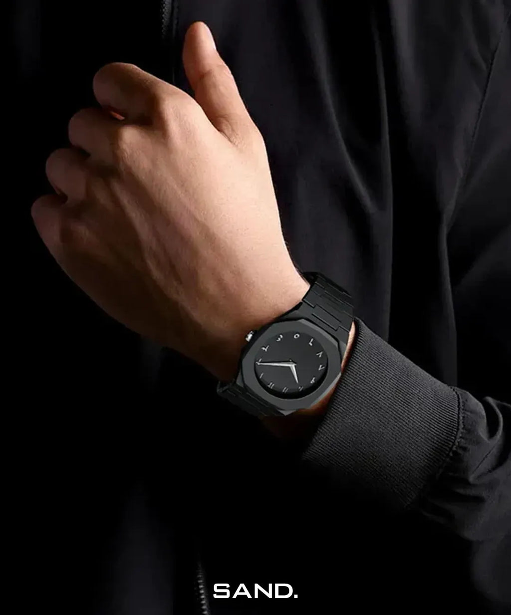 Relógio-Polycarbon-Date-Arabic-Sand